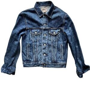 Polo Ralph Lauren Y2K Denim Jacket Made in Mexico Fitted Trucker Size S